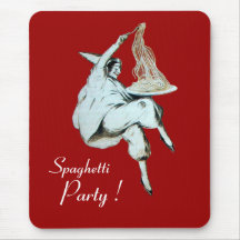 CUISINE ITALIENNE de PARTIE de SPAGHETTI, rouge de Tapis De Souris