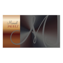Cuivre de faux de carte de visite de monogramme/ac