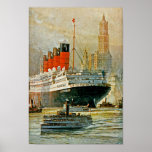 Cunarder à New York Posters