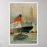 Cunarder à New York Posters