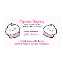 Cupcakes-1, Cupcakes-2, kleiner Kuchen Claykery, 4 Visitenkartenvorlage