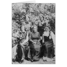 Curie de Marie Sklodowska avec ses quatre étudiant Carte De Vœux