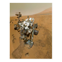 Curiosité de Mars Rover chez Rocknest Carte Postale
