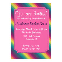 Custom Rainbow Birthday Invites einladungen