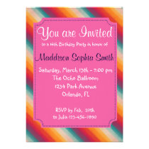 Customized Rainbow Birthday Invitations einladungen