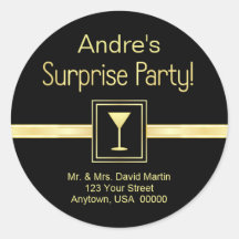 Customn Adressen-Etiketten - Überraschungs-Party Sticker