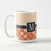Cute, Vintage Orange Retro Stars Mug