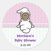Cutietoots Baby in der weißen Duschen-Bevorzugung Sticker