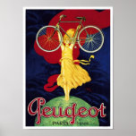 Cycles de Peugeot - affiche vintage de bicyclette
