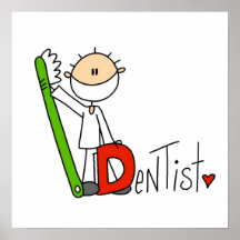 D est pour le dentiste affiche
