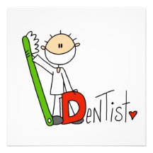 D est pour le dentiste carton d'invitation