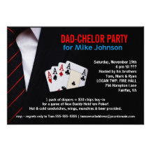 Dadchelor - invitations sophistiquées de partie de
