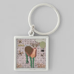 Daine rose peinte Keychain porte-clés