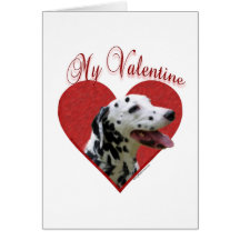 Dalmate mon Valentine Carte De Vœux