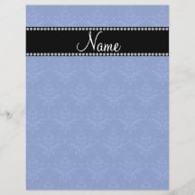 Damassé bleue nommée personnalisée prospectus personnalisés