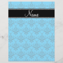 Damassé bleue nommée personnalisée tract