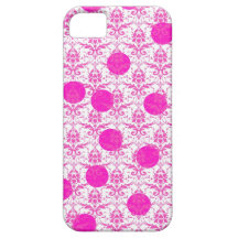 Damassé de roses indien avec le pois rose coques iPhone 5 Case-Mate
