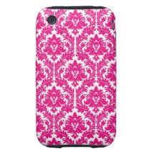 Damassé de roses indien coque iPhone 3 tough 