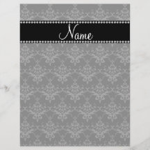 Damassé noire nommée personnalisée prospectus personnalisés