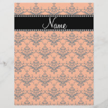 Damassé noire orange nommée personnalisée prospectus personnalisés