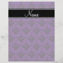 Damassé noire pourpre nommée personnalisée prospectus en couleur