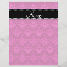 Damassé rose magenta nommée personnalisée prospectus