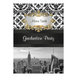 Damast-Abschluss-Party NYC SkylineBw 431 V einladungen