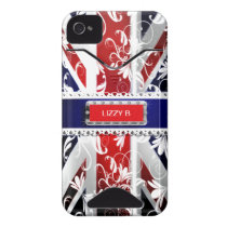 Damast-Union Jack Iphone 4/4S Fall-Kamerad Fall