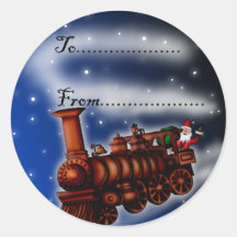 Dampf-Zug Sankt, Geschenkumbau Runde Sticker