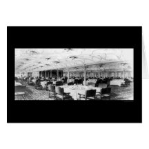 Dampfer-Esszimmer 1918 Grußkarten
