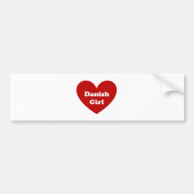 Dänisches Mädchen Auto Sticker