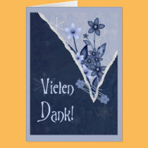 Danke Blaue Blumen karten