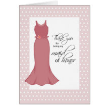 Danke Trauzeugin, Rosa-Kleid, Polka-Punkte Karten