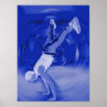 Danse de rue - dans le bleu affiche