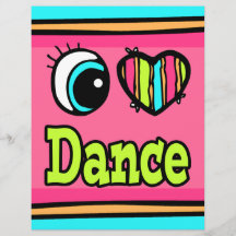 Danse lumineuse d'amour du coeur I d'oeil Prospectus Personnalisés