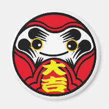 Daruma Puppe holt "großes viel Glück" （大吉） Kühlschrankmagnet