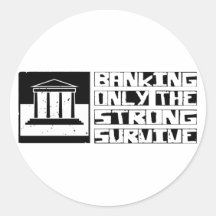Das Ein Bankkonto haben überleben Runde Sticker