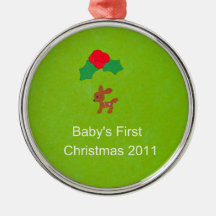 Das erste Weihnachten 2011 des Babys Weinachtsornamente