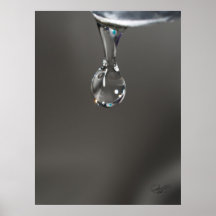 Das glückliche Tropfen-Plakat