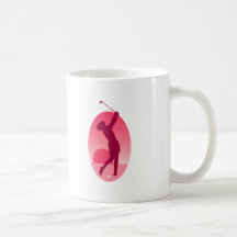 Das Golf der rosa Frauen Haferl