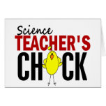 Das Küken des Lehrers für Wissenschaft Grußkarte