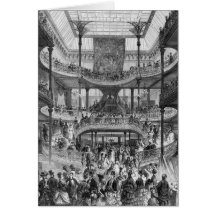 Das neue Treppenhaus in 'AuBon Marche Grußkarte