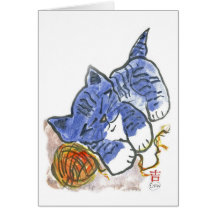 Das Nickerchen des Blaus Karte
