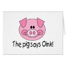 Das Schwein sagt Oink Grußkarte