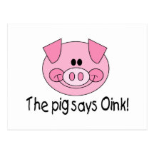 Das Schwein sagt Oink Postkarten