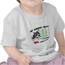 Das T-Shirt des Cartoon-Agility-Grenzcollie-Babys