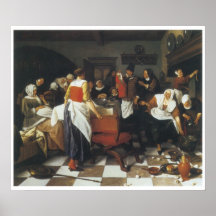 Das Tauffest, Jan. 1664 Steen Plakat
