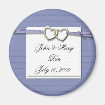 Date de mariage et nom magnets pour réfrigérateur