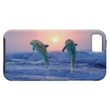 Dauphins au lever de soleil coques Case-Mate iPhone 5