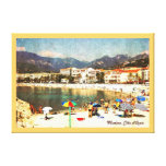 d'Azur de Côte, Menton, rétro copie dénommée de pl Impression Sur Toile
